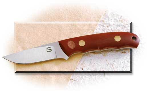 Dozier Straight Personal Coral Rucarta handle with finger grooves. Blade is D2 high carbon steel