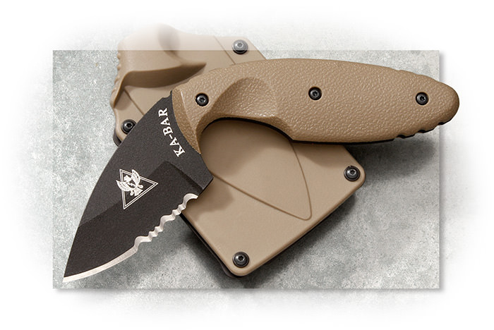 Ka-Bar® TDI Law Enforcement Knife - Combo Edge Coyote Brown