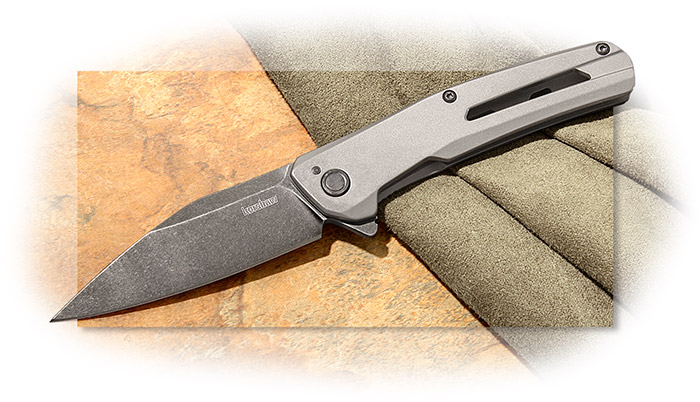 KERSHAW - FLYBY - ASSISTED FOLDER - D2 OXIDE BLACKWASH FINISH BLADE - GRAY PVD COATED STAINLESS