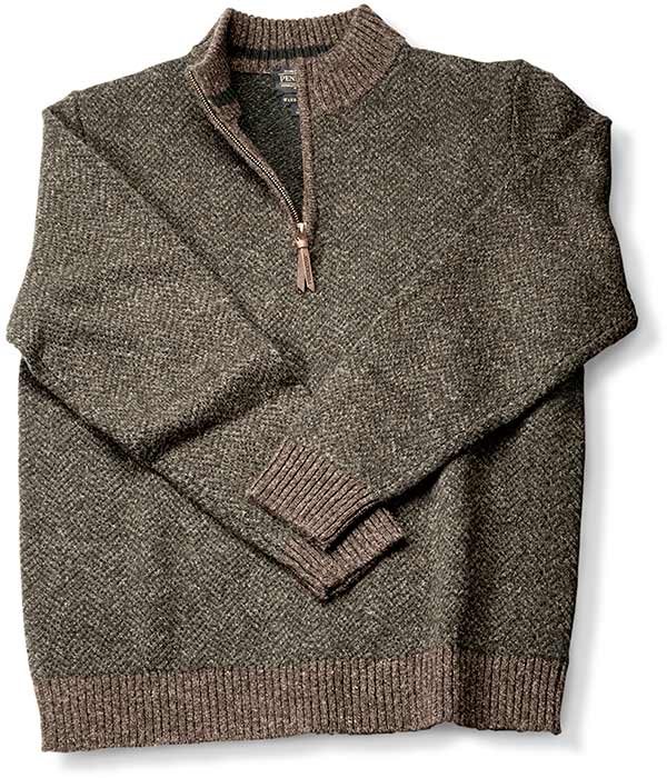 Pendleton Quarter Zip Sweater Brown