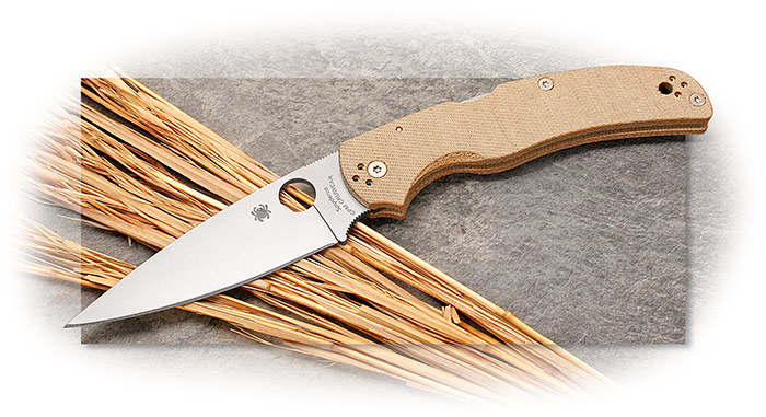 Spyderco Native Chief Brown Canvas Micarta
