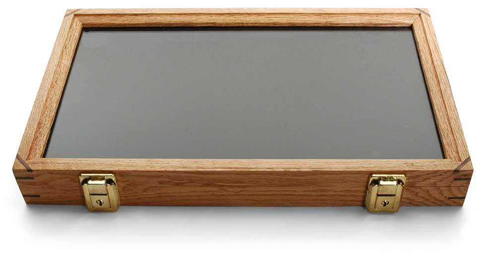 Oak Display Box with Glass Lid