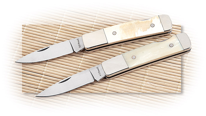 A. G. Russell Gent's Lockback with  Mammoth Ivory Interior