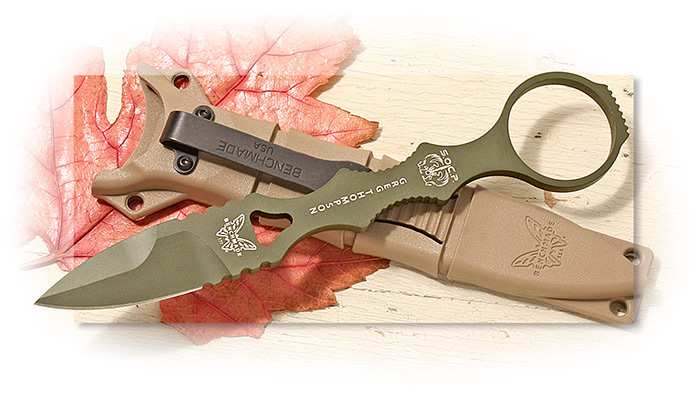 Benchmade Mini SOCP Olive Drab Spear Point