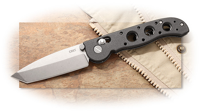 CRKT - M16-02 - TANTO - BLACK GRIVORY HANDLE - STONEWASHED FINISHED D2 BLADE STEEL - PLAIN EDGE