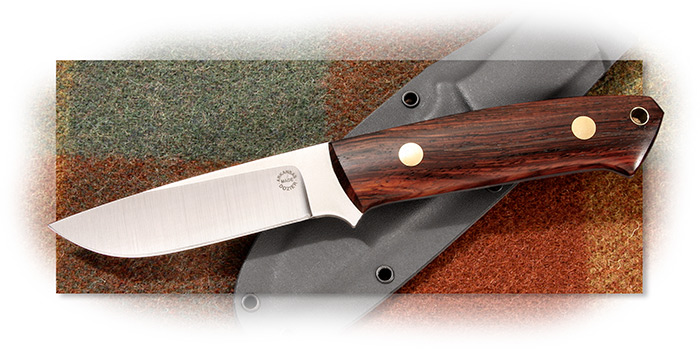 Arkansas Made Dozier Buffalo River Hunter Cocobolo Vertical Sheath