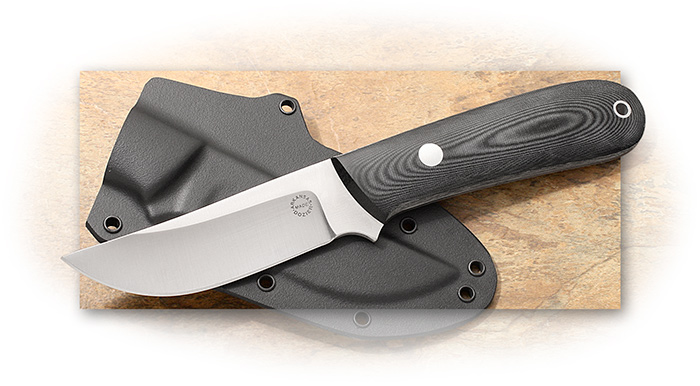 Arkansas Made Dozier White River Skinner with Ebony Rucarta