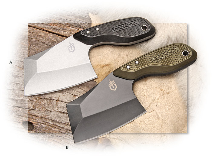 GERBER - TRI-TIP MINI CLEAVER - GREEN HANDLE - MACHINED ANODIZED ALUMINUM HANDLE - TEXTURED