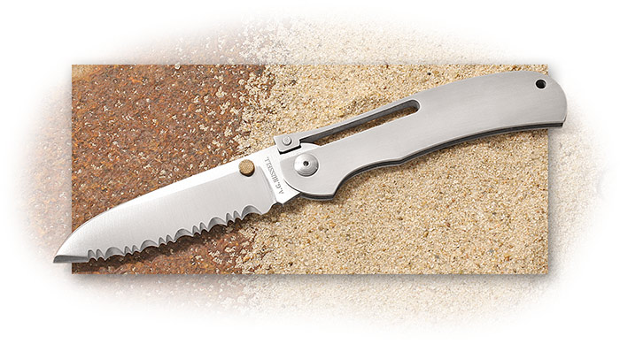 A.G. Russell One-Hand Knife Paramedic Serrated Blade