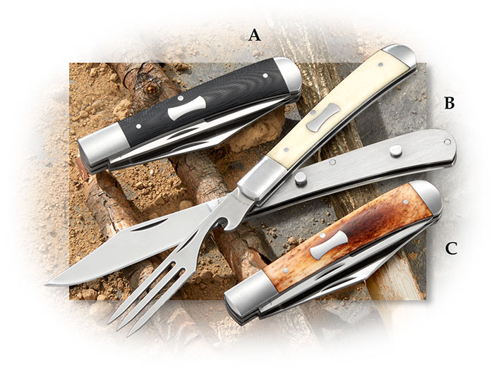 russell boxcar jack revised - hobo knife w/ clip point knife &